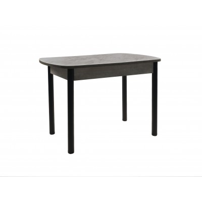 Стол ВВР Раздвижной пластиковый Лавант/бетон серый/черный прямой 110-150/70